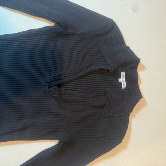 Cotton Citizen Ibiza Dress Black Long Sleeve Sweater Dress - Picture 6 of 8